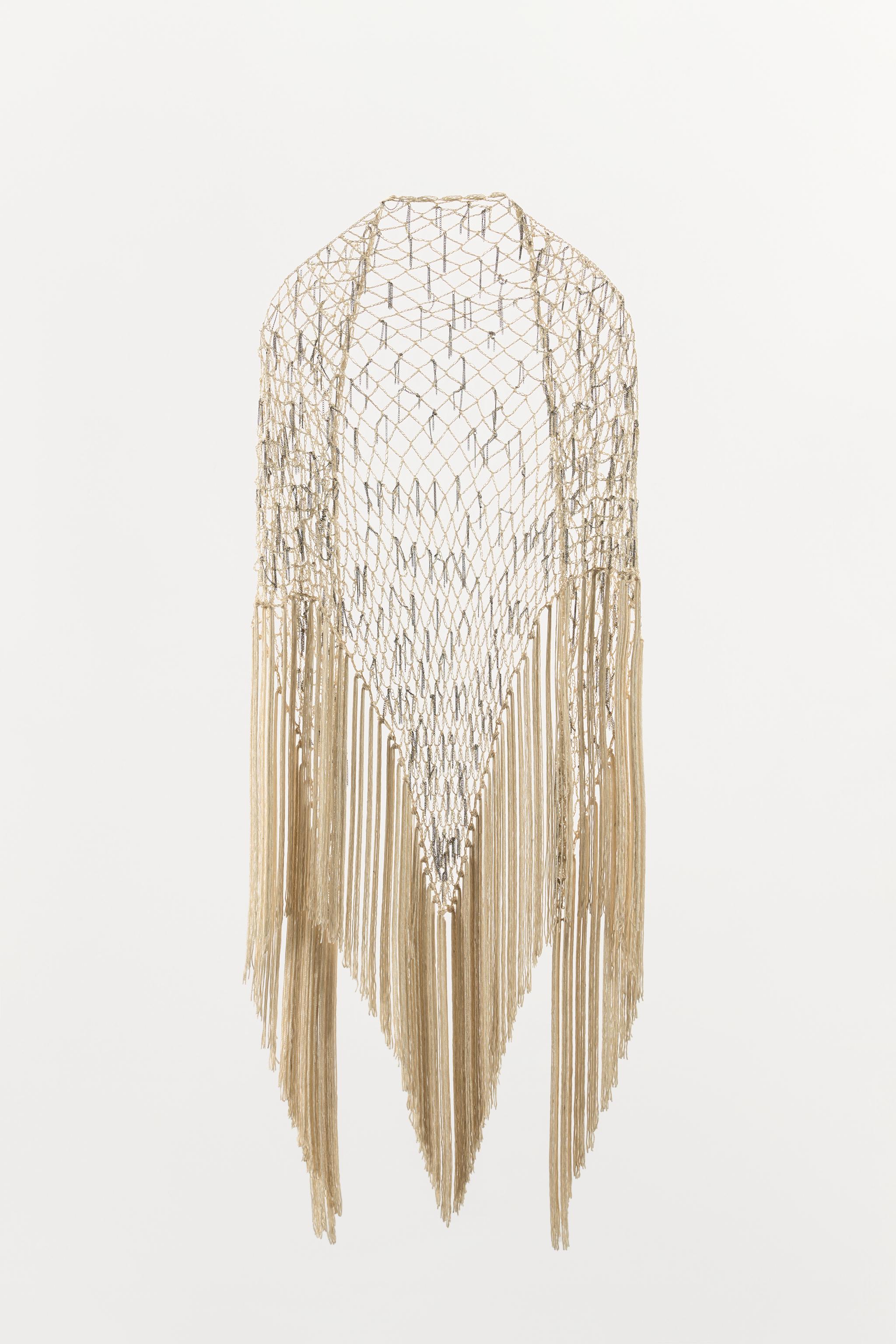 FRINGED CHAIN MULTI-POSITION SCARF